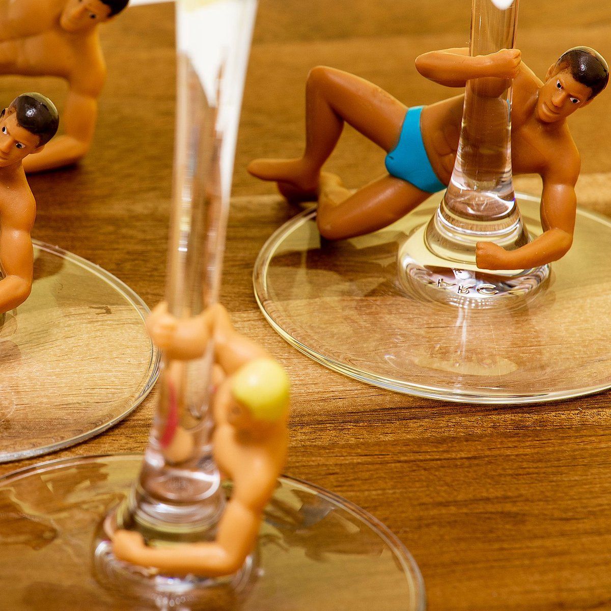 NPW Drinking Buddies Wine Markers (Set of 4) - Multi-color