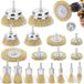 Wan GmbH Set de 20 pièces de brosses métalliques et de tournevis sans fil pour le retrait de la rouille et le polissage