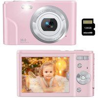 Icecat Compact camera SZSMART DC311AF 48MP HD resolutie 2.4 inch + 128GB - roze