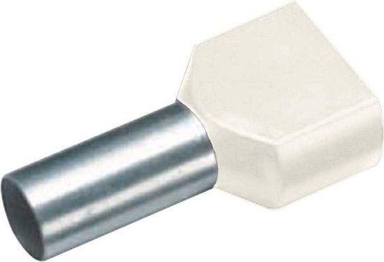 Vogt Verbindungstechnik 460814D Dubbele adereindhulzen 10 mm² Deels geïsoleerd Ivoor 100 stuk(s)