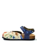 Goby Women shoes Goby-Calceo sandals CEO1604 with flowers offwhite