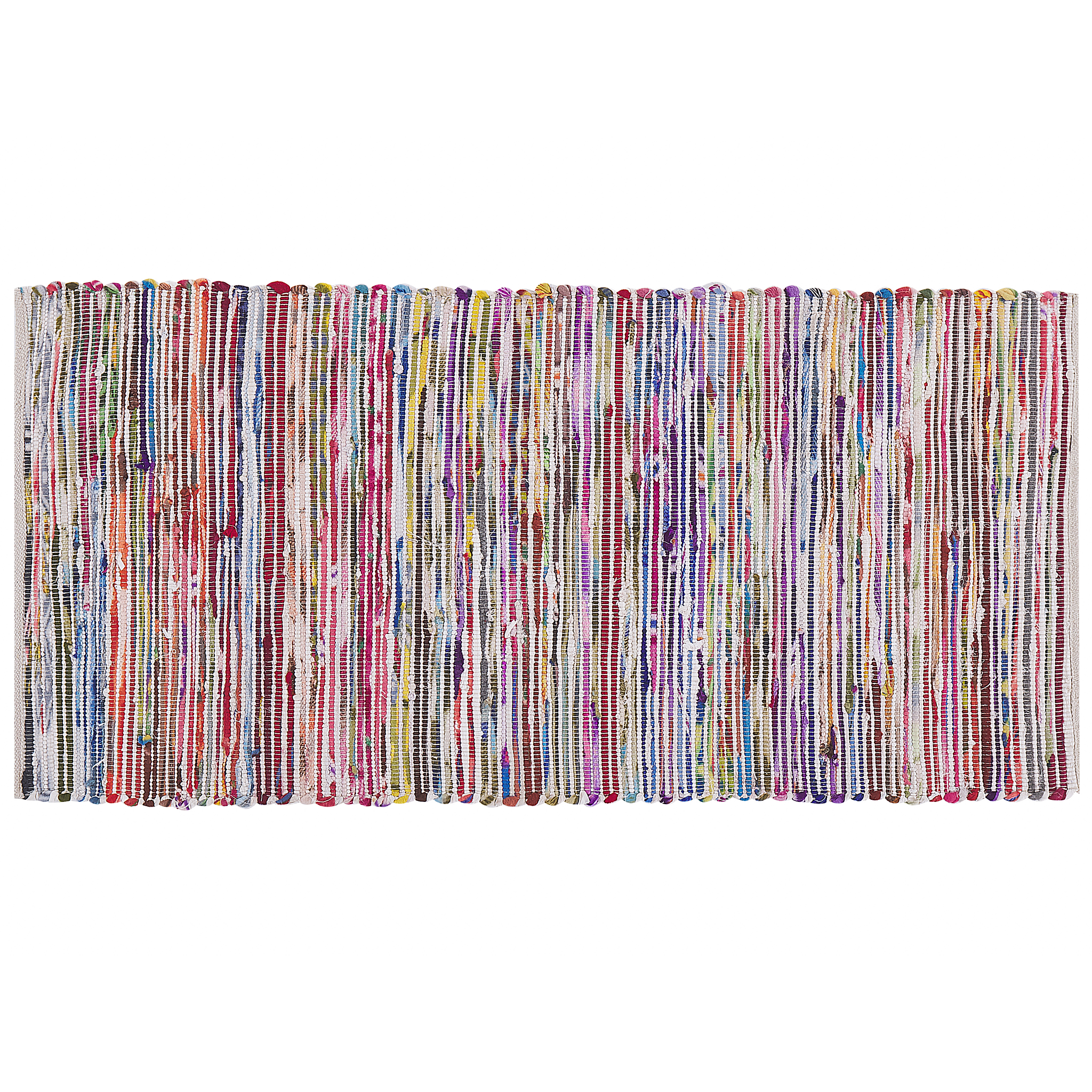 BELIANI Beliani BARTIN - Laagpolig vloerkleed - Kleur/Wit - 80 x 150 cm - Polyester
