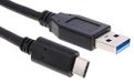 RS PRO USB-kabel, USB C/USBA, 1 m USB 3.0 zwart