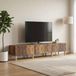 Prolenta Maison Exclusive Meuble TV exclusif - Dimensions : 147 x 34,5 x 30 cm. Matériau : bois massif recyclé et panneaux de particules