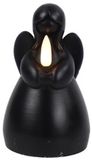 Countryfield LED kaars engel - zwart - H11,5 cm