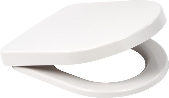 Plieger Plus & Compact closetzitting met deksel - Wit - D-vorm - Soft-close - Afklikbaar