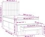 vidaXL Boxspringbed met matras, stof, donkerbruin, 80x200 cm