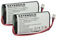 EXTENSILO 2x batterie compatible avec Sigor Nuindie lampe de sol, Nuindie mini, Numotion, Nuindie lampe de table, lampe de chevet (6800 mAh, 3,7 V, Li-Ion)