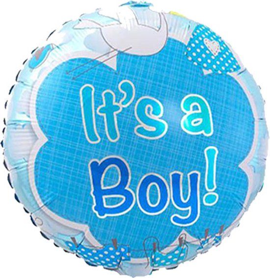 Folat Folieballon Its a Boy 43 cm Blauw