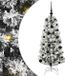 vidaXL Kunstmatige Hinged Kerstboom 150 LED's Groen en Wit 120 cm