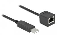 DeLOCK 64163 Seriële kabel Zwart 0,5 m RJ-45 USB 2.0 Type-A