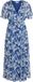 VILA Virilla V-hals Maxi jurk dames 34 Polyester Blauw