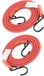 Corde élastique sans marque avec crochets - Corde à bagages élastique - Fixation d'objets - Matériau extensible résistant - 72 pouces 2 pièces - Rouge