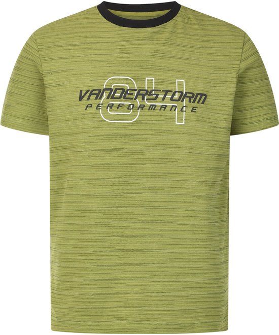 Jan Vanderstorm heren T-shirt - 80/82 - groen - Plus Size
