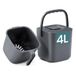 SONGMICS Compostbakje voor Aanrecht, Geurvrij, met Uitlekmandje, 4 L | GFT-bakje met Deksel, PP Plastic, 20 x 18,1 x 18 cm, voor Keuken, Donkergrijs, LEOS Collectie LTB214GZ01