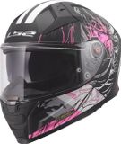 LS2 FF811 Vector II Darflo Helm - Wit, Roze, Zwart, Maat XXXXL
