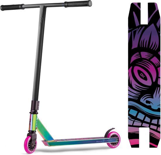 Soke EVO Street Stuntstep - Zwart/Roze/Paars - Max. 100 kg - 85 cm hoog