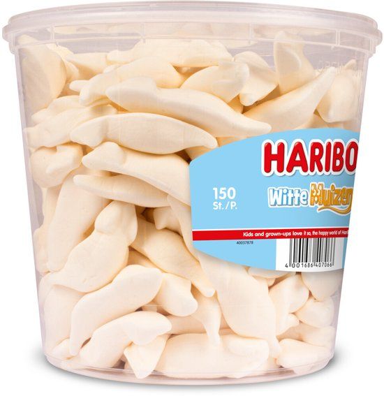 Haribo Schuim Witte Muizen - silo 150 stuks - Doos 6 silo's