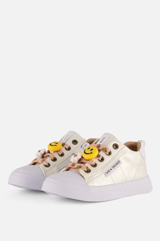Shoesme Parelmoer Sneaker - Sneakers Kinderen - Meisjes - PEARL - Microfiber leer - Maat 24