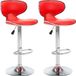 vidaXL Barstoelen 2 stuks Kunstleer Rood