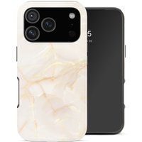 Selencia Vivid Backcover voor de Apple iPhone 18 Pro Max - Golden Beige Marble