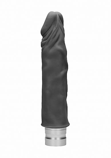 RealRock - Skin 8\" / 20 cm Realistic Vibrating Dildo - Black
