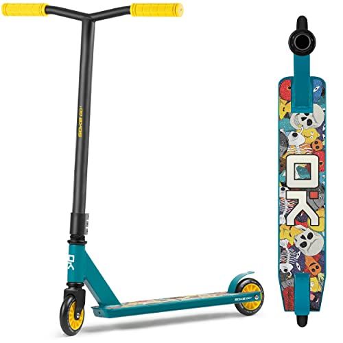 SOKE Stunt Scooter GO! Kick-Scooter - Freestyle Cityroller - Blauw/Geel