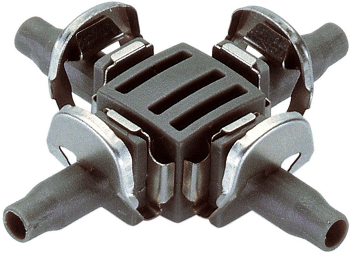 Gardena Micro Drip 4-Way Coupling 4.6 mm (3/16")