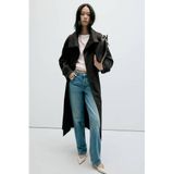 Mango trenchcoat met ceintuur - donkerbruin