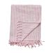 Lene Bjerre Olivia plaid 130x170 cm Blanc cassé-Corail foncé