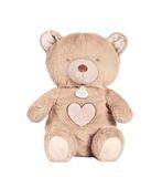 Doudou et Compagnie - Ademende pluche beer - 28 cm - verlicht muzikaal knuffeldier met ademhalingsbeweging - slaaphulp en ontspanning - cadeau geboorte uniseks