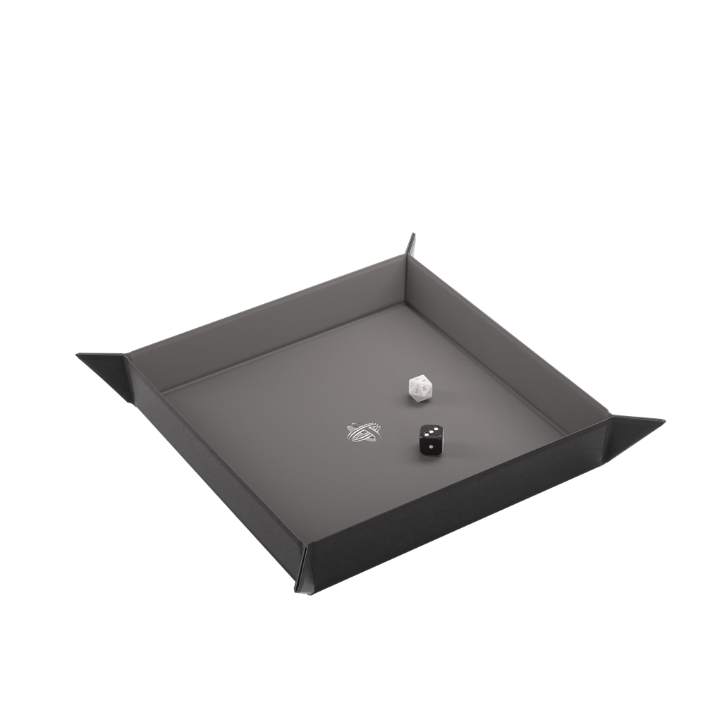 Dice Tray Magnetic Square - Zwart / Grijs