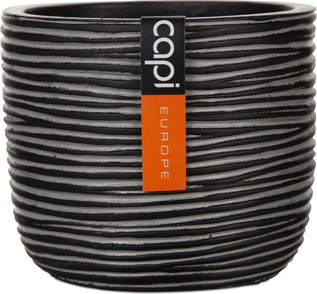 Capi Europe Capi bloempot Nature pot bol rib rond zwart - Binnenpot