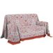 PENSIERI DELICATI Bankhoes 250 x 290 cm, Gemaakt in Italië, 100% Puur Katoen, Majolika Design, Rood, Ideaal als Sprei voor de Zomer (Tweepersoonsbed)