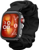 kwmobile elastisch bandje voor smartwatch - Compatibel met Huawei Watch Fit 4 Pro / Watch Fit 4 - Horlogebandje van katoen - In zwart