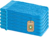 Lavea® 6 Washandjes 16 x 22 cm Lichtblauw