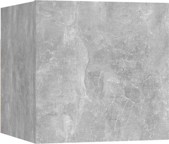 vidaXL Nachtkastje 30,5x30x30 cm bewerkt hout betongrijs
