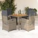 Maison Exclusive - Salon de jardin 5 pièces avec coussins, gris, rotin synthétique
