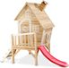 EXIT Toys EXIT Fantasia 300 Houten Speelhuis - Naturel - Op palen - Met glijbaan en veranda