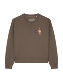 Watapparel Sweatshirt 'Funny Cat' bruin / gemengde kleuren
