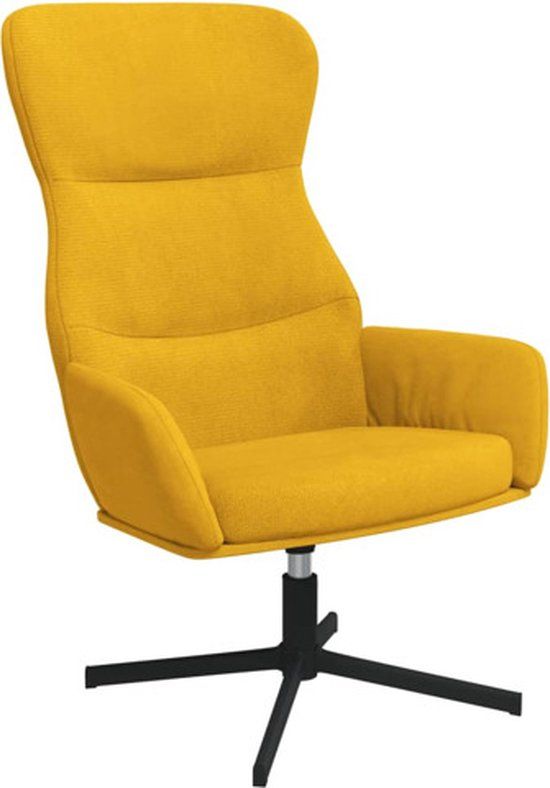 VidaXL Accent Chair Velvet Yellow 700x770x940mm