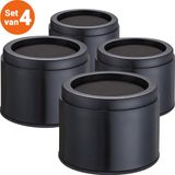 JustValue Meubelverhoger set - 8 cm - Zwart