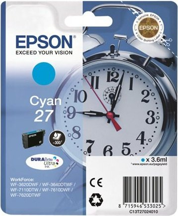 Epson Alarm clock 27 DURABrite Ultra single pack / cyaan