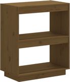 vidaXL Boekenkast 60x35x71 cm massief grenenhout honingbruin