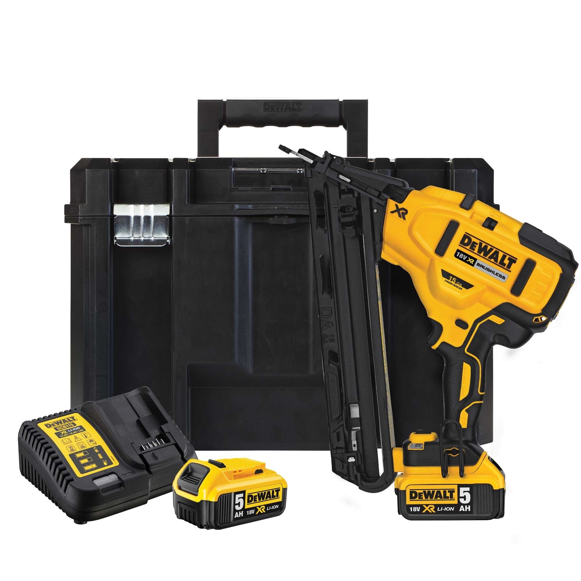 DeWalt DCN650P2 18V Li-Ion accu afwerktacker 2x 5.0Ah accu in TSTAK