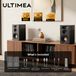 ULTIMEA Enceintes bibliothèque 5.25'' à trois voies, 70W RMS, contrôle par application, technologie Edge Horn & BassMX, caisson de basses home cinéma, Auracast