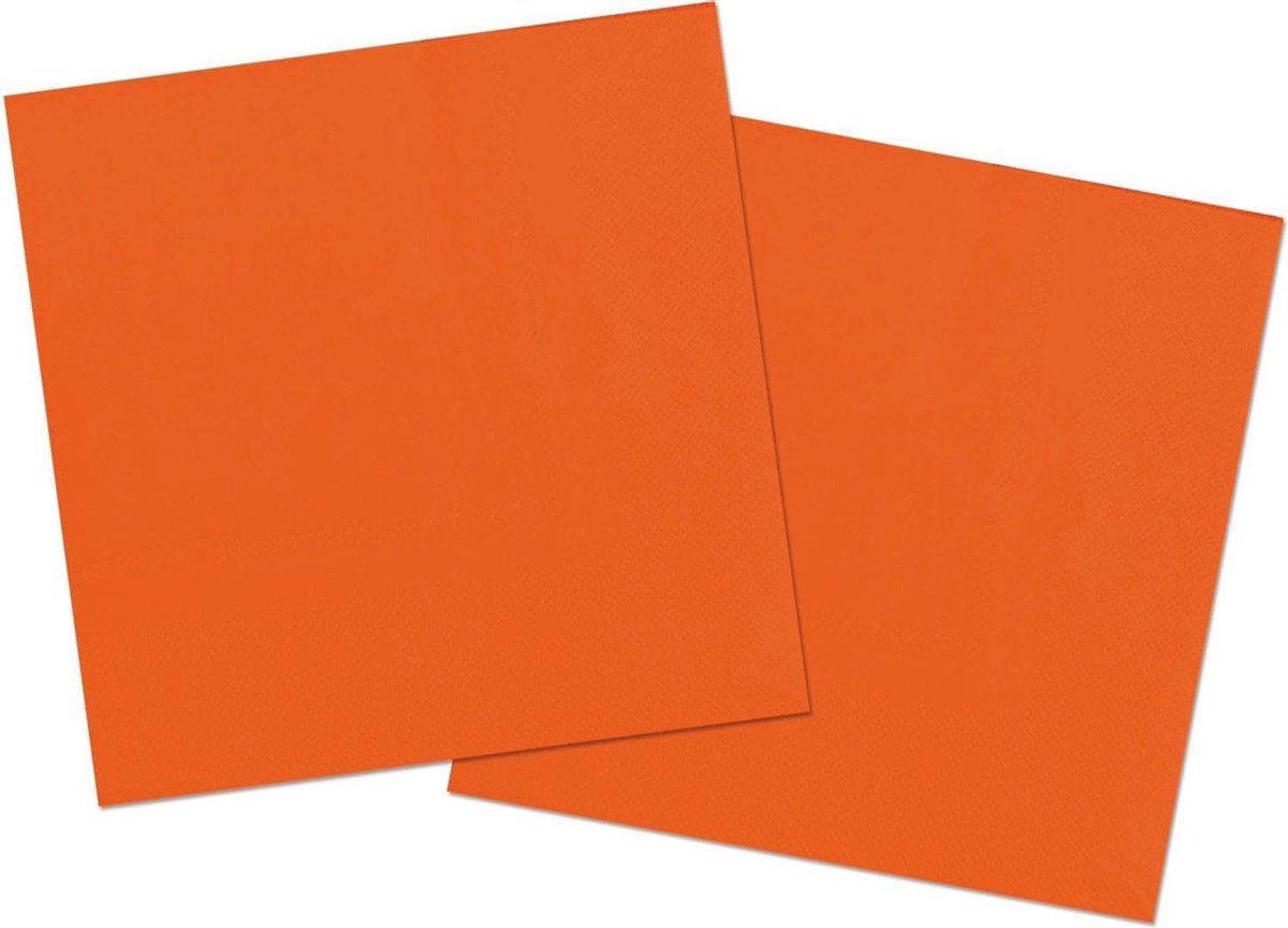 Folat Servetten 33 x 33 cm Papier Oranje 20 Stuks