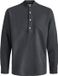 JACK&JONES JJBREEZE LINEN BLEND TUNIC SHIRT LS Heren Overhemden S Regular Fit Katoen Linnen Zwart Lange Mouw