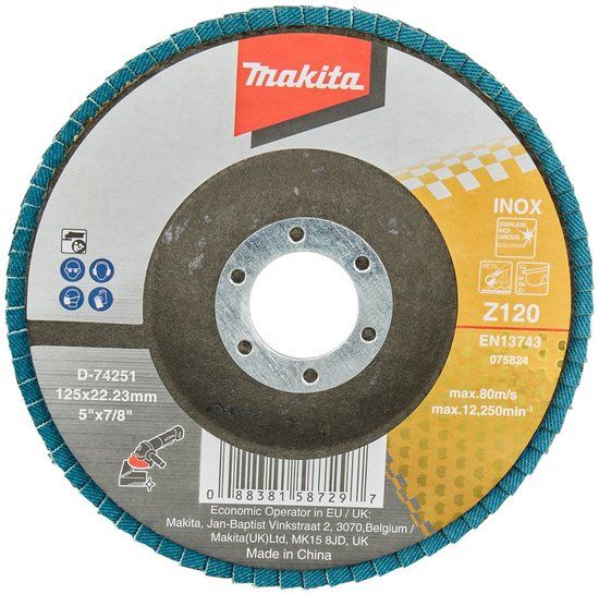 Makita Accessoires Makita Lamellenschuurschijf 125mm Z120 - D-74251