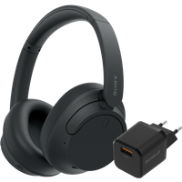 Sony WH-CH720N Zwart + BlueBuilt Quick Charge Oplader